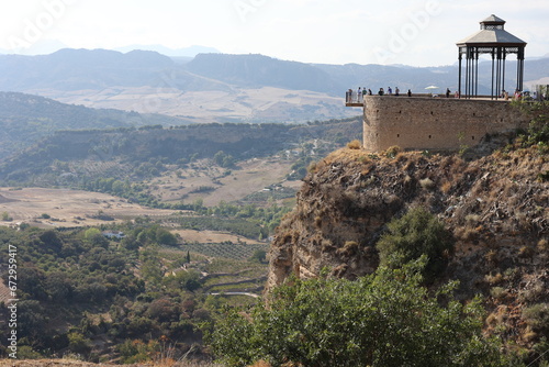 bandstand at El Tajo gorge at Ronda', Andalusia Spain