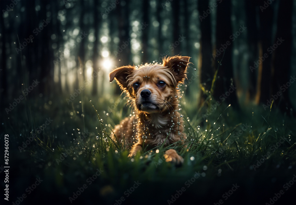 dog in the grass