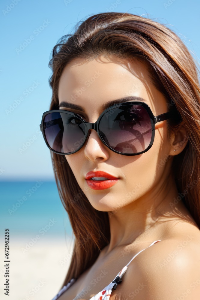 Female Model on Tropical Beach