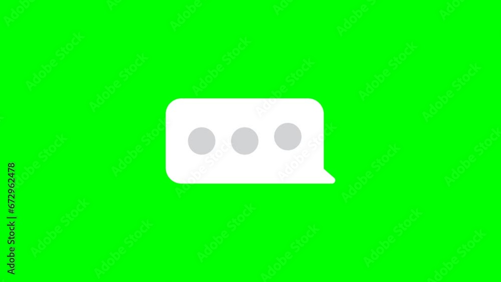 typing. chat symbol. animated video with a green screen background typing. chat symbol. animated video with a green screen background