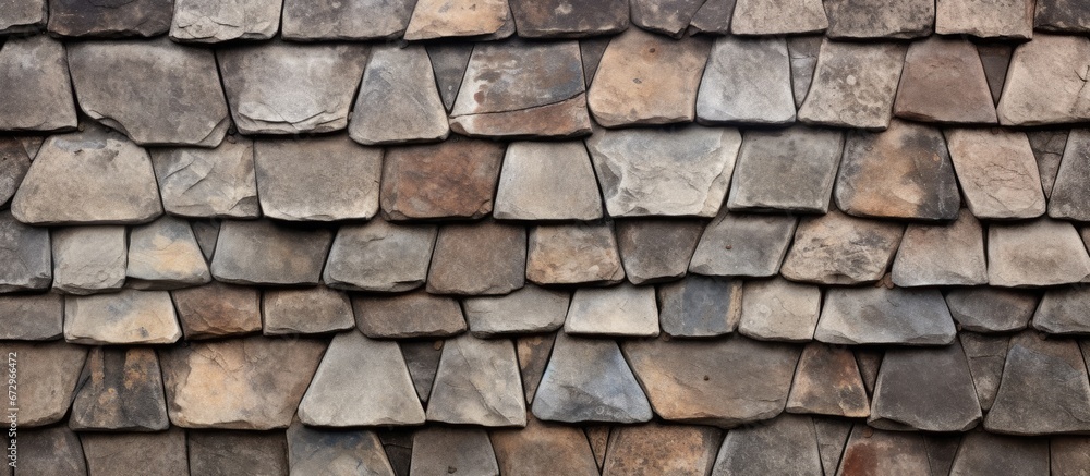 The texture of an old roof on a rooftop with a u The texture of an old roof on a rooftop with a u