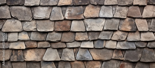 The texture of an old roof on a rooftop with a u