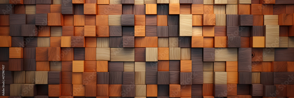 Textured Wooden Block Composition Textured Wooden Block Composition