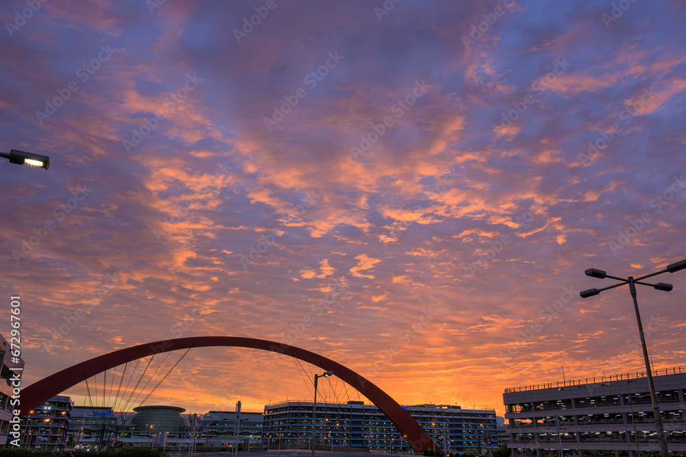 Obraz premium 羽田空港 朝焼け