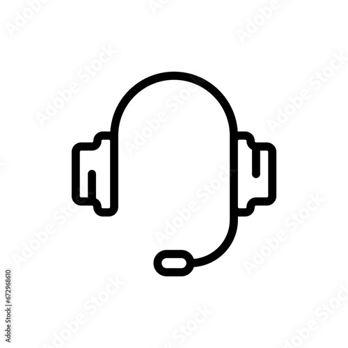 Support support helpdesk icon with black outline style. support, service, business, customer, help, people, call. Vector Illustration