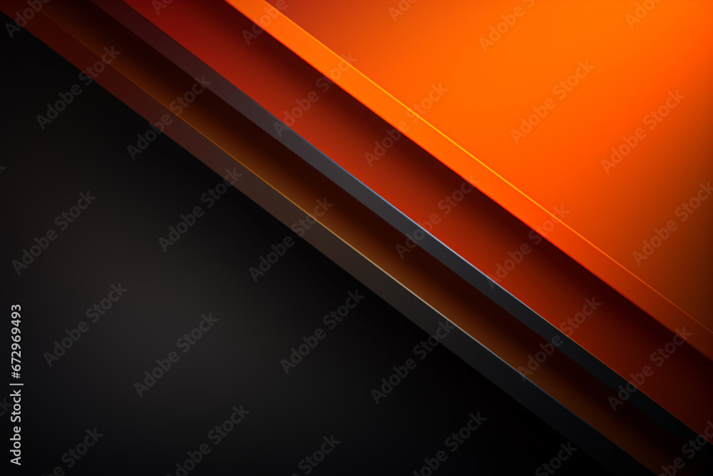 Obraz premium abstract black and orange diagonal design, minimal background