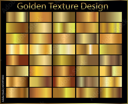 Gold background texture vector icon seamless pattern. Light, realistic, elegant, shiny, metallic and golden gradient illustration. Mesh material. Design for frame, ribbon, coin, abstract