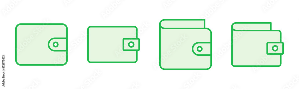 Wallet icon set. wallet vector icon Wallet icon set. wallet vector icon