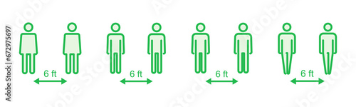 Social distance icon set. social distancing icon. self quarantine sign