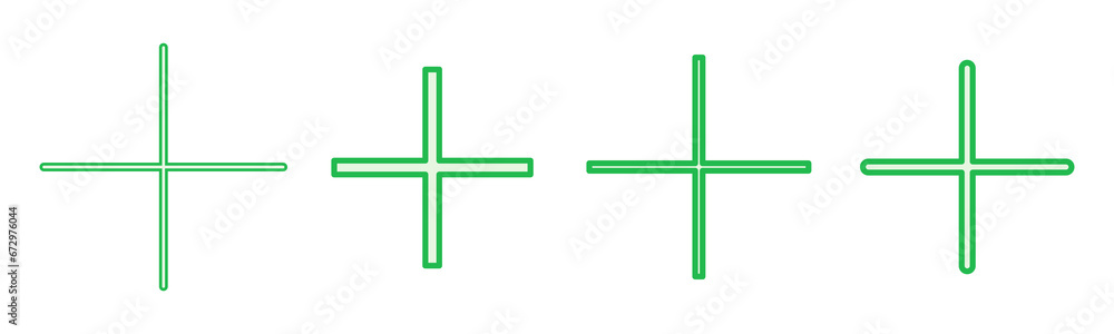 Obraz premium Plus Icon set. Add plus icon