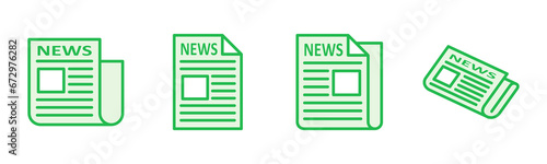 Newspaper icon set. news paper vector sign
