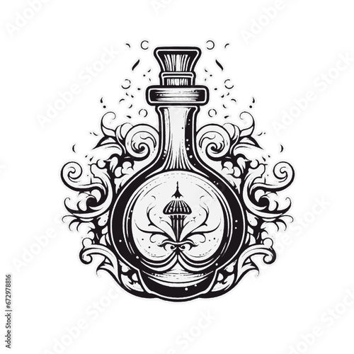 Dungeons and Dragons Potions Icon - Fantasy, Adventure, Exciting, Mystical - Generative AI Art Image - SVG