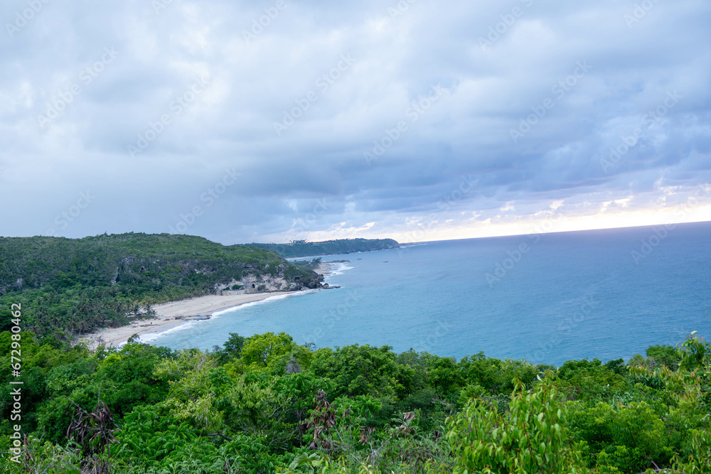 View of Atlantic Ocean of Tunel de Guajataca off of PR-2 in Puerto Rico