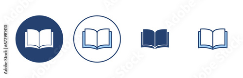 Book icon vector. open book sign and symbol. ebook icon