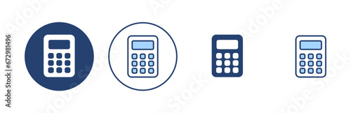 Calculator icon vector. Accounting calculator sign and symbol. © avaicon