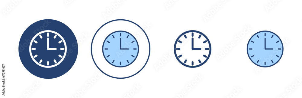 Clock icon vector. Time sign and symbol. watch icon Clock icon vector. Time sign and symbol. watch icon