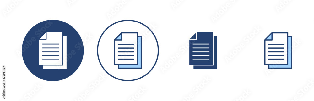 Document icon vector. Paper sign and symbol. File Icon Document icon vector. Paper sign and symbol. File Icon