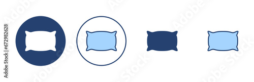 Pillow icon vector. Pillow sign and symbol. Comfortable fluffy pillow