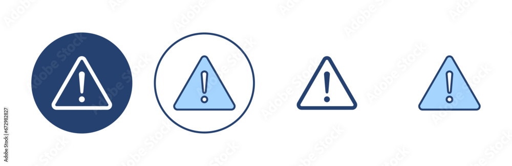 Exclamation danger icon vector. attention sign and symbol. attention sign
