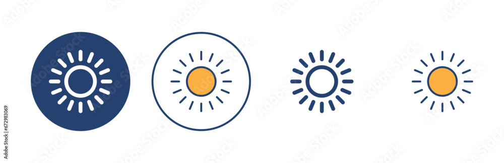 Sun icon vector. Brightness sign and symbol Sun icon vector. Brightness sign and symbol