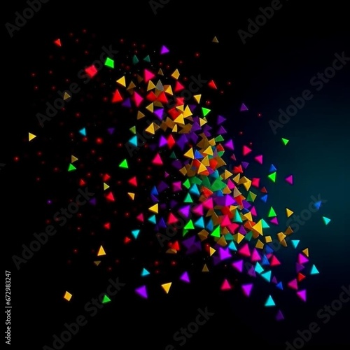 Festive carnival abstract background. Confetti  many small blurry glowing bright pieces of paper. Bokeh effect. Design for wallpaper  presentation  advertising  flyer  website  menu  booklet  postcard