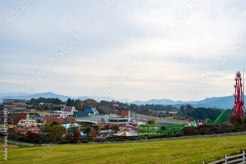 岡山県真庭市の蒜山高原の美しい秋の風景