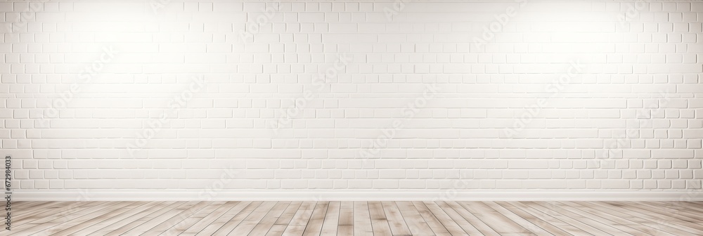 Aesthetic white painted vintage brick wall background for artistic designs and creative projects