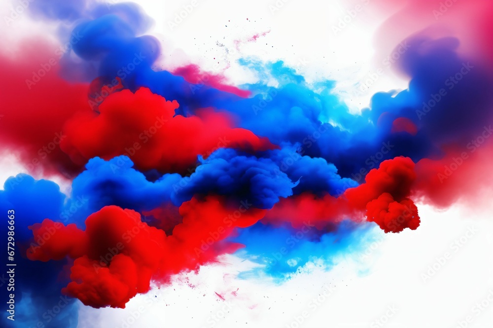 blue and red and white abstract smoke background