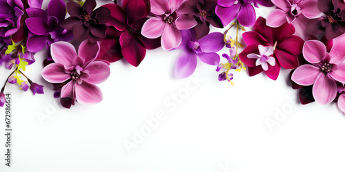 pink and purple flowers orchids