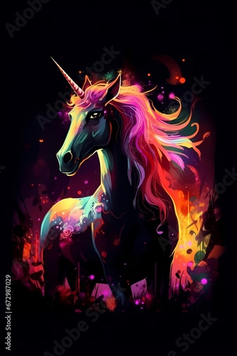 A Majestic Unicorn in the Shadows.