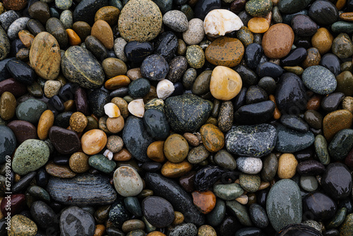 Amazing assortment of stones at Agate beach on Haida Gwaii, British Columbia, Canada.