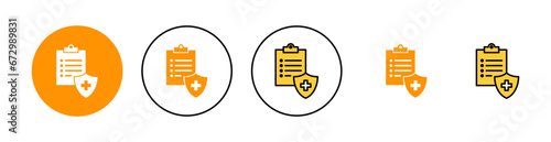 Medical insurance icon set tor for web and mobile app. health insurance sign and symbol