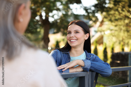 Obraz na plátne Friendly relationship with neighbours