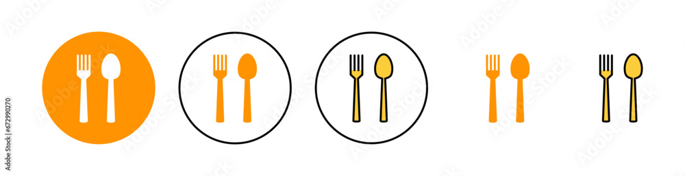spoon and fork icon set for web and mobile app. spoon, fork and knife icon vector. restaurant sign and symbol spoon and fork icon set for web and mobile app. spoon, fork and knife icon vector. restaurant sign and symbol