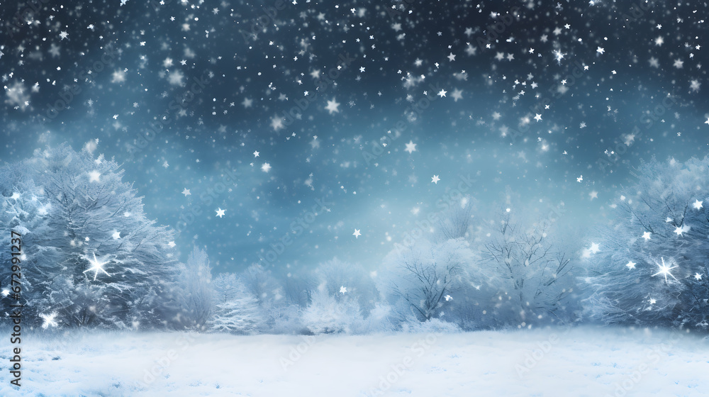 photo of christmas celebration in winter snow background copy space photo of christmas celebration in winter snow background copy space