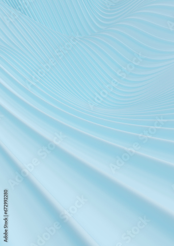 Wave band surface abstract background. 
3D illustration.