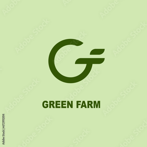 Letter gf monogram logo for initial