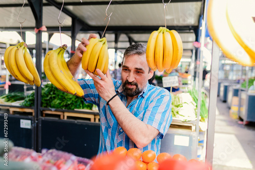 Shopping at the market place photo