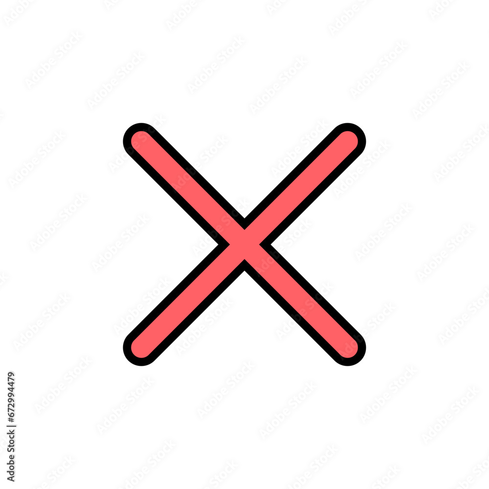 Obraz premium Close icon set illustration. Delete sign and symbol. cross sign