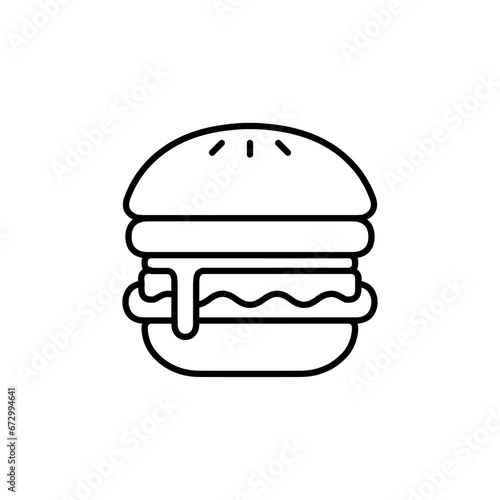 Burger hamburger logo icon design.