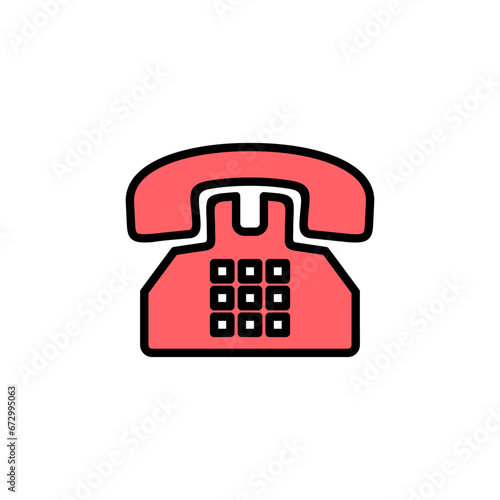 Telephone icon set illustration. phone sign and symbol