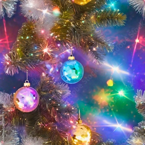 CHRISTMAS, light, season, merry, new, christmas tree, blue, art, december. 2023 IA