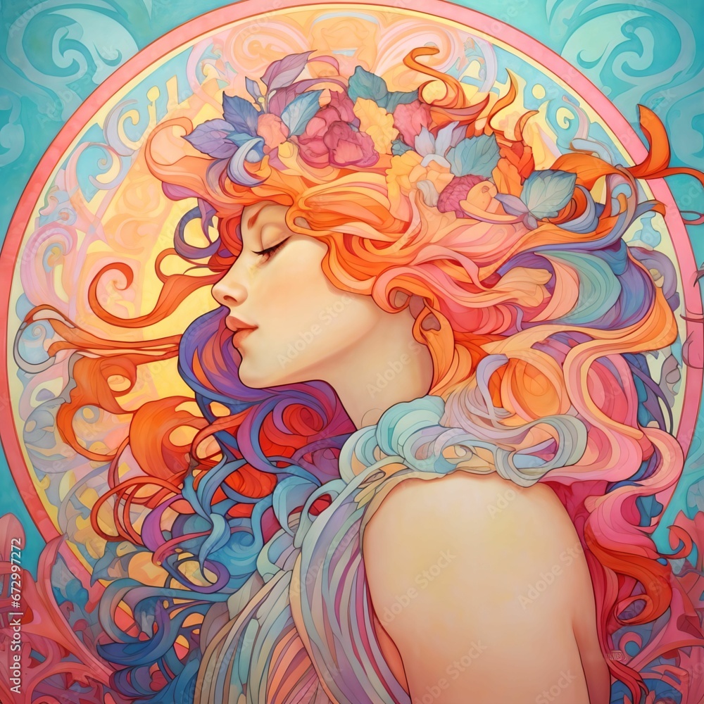 Iris, Goddess of the Rainbow and Messenger of the Gods. Greek and Roman Mythology. Iris, Goddess of the Rainbow and Messenger of the Gods. Greek and Roman Mythology.