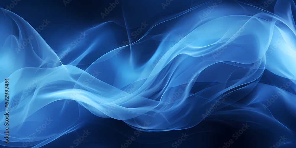 Blue fluid smoke abstract web background - generative ai Blue fluid smoke abstract web background - generative ai