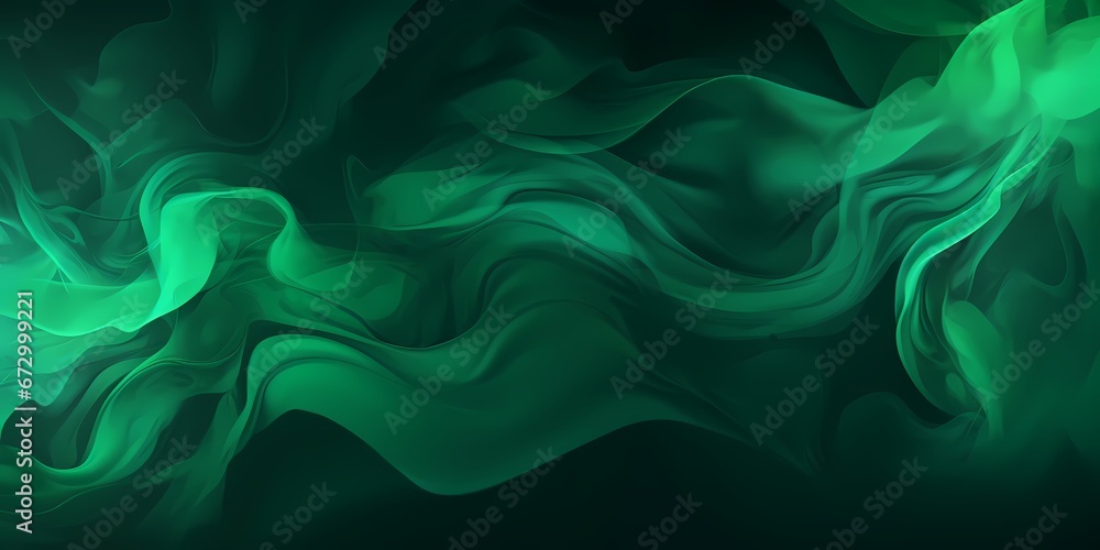Green fluid smoke abstract web background - generative ai Green fluid smoke abstract web background - generative ai