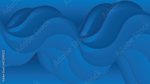 Fototapeta Naklejka Na Ścianę i Meble -  blue flow background with smooth shape futuristic Geometric Textured intricate 3D wall for business elegant