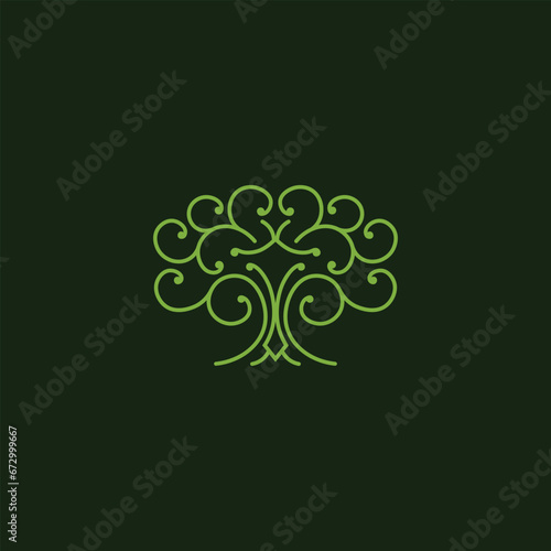 Abstract Elegant Tree Jewellery Logo icon Ideas