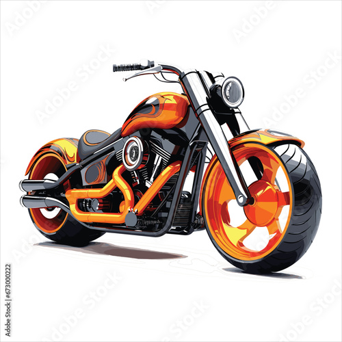 Illustration of motorcycle vector