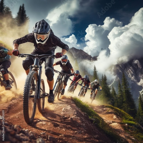 rough downhill mountain bike racing