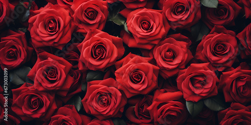 Crimson Elegance  Red Roses as a Stunning Background. Ruby Petal Canvas  Red Roses as a Mesmerizing Background.
